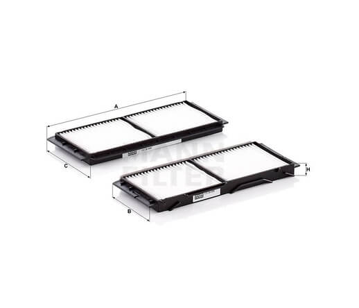 Mann-Filter CU26008-2 utastér pollenszűrő