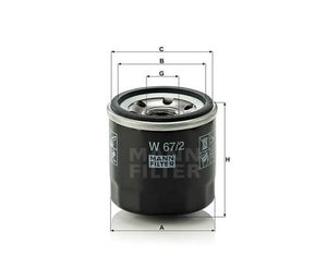 Mann-Filter W67-2 olajszűrő