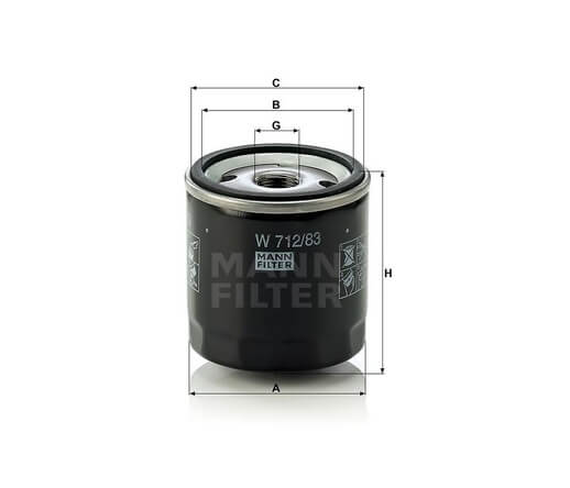 Mann-Filter W712-83 olajszűrő