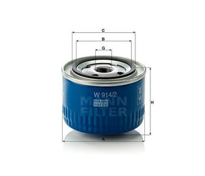 Mann-Filter W914-2 olajszűrő