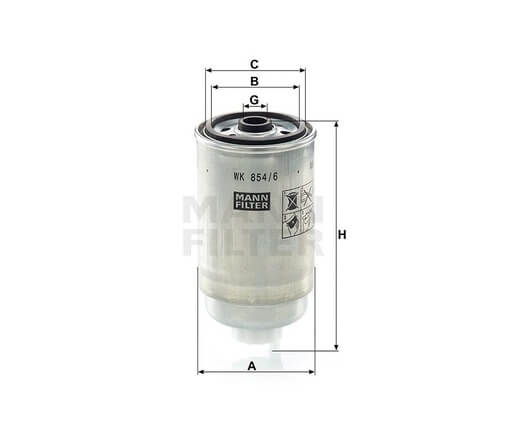 Mann-Filter WK854-6 üzemanyagszűrő