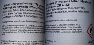 Xado Verylube fehér lítium zsír PTFE-vel 320ml